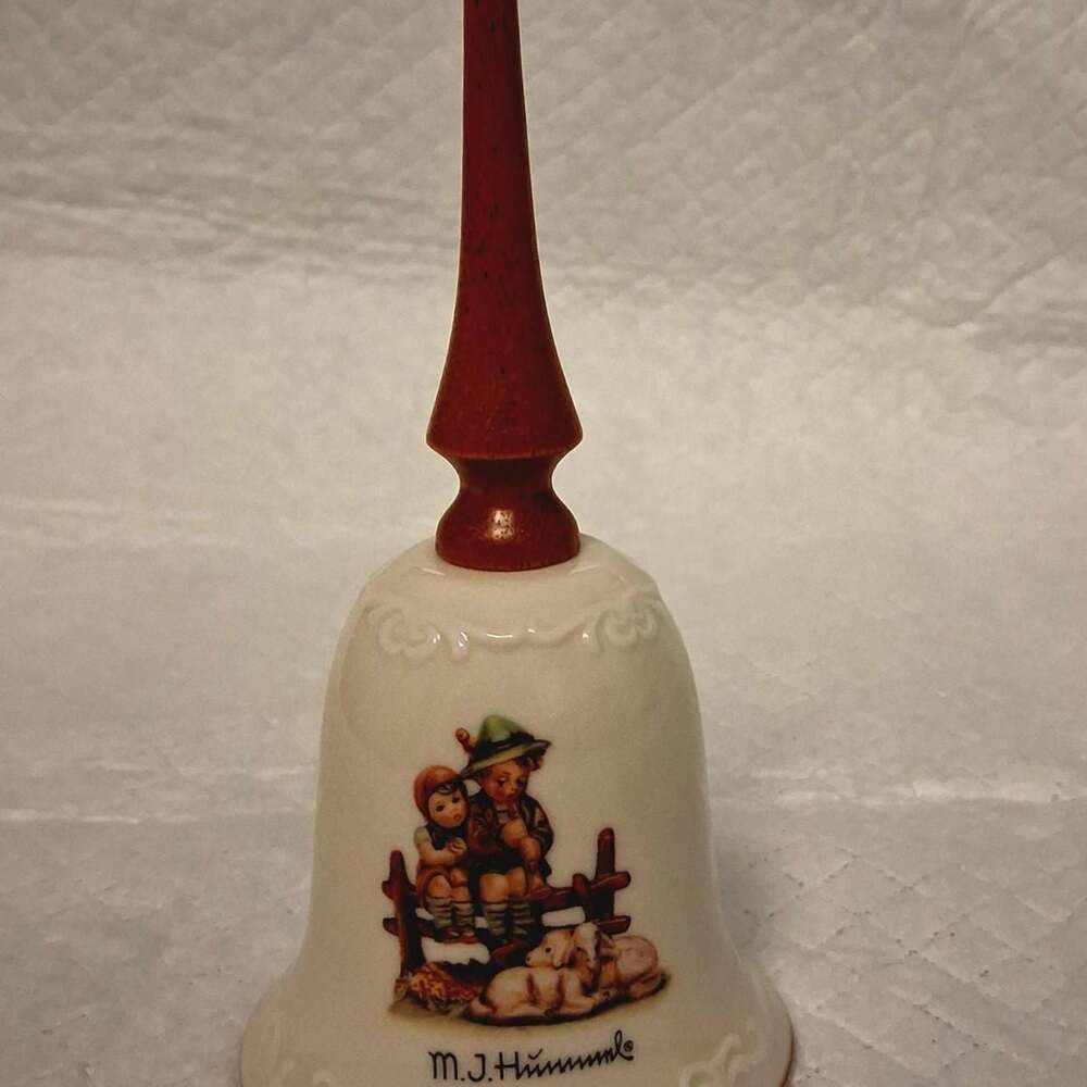 M.I. Hummel Eventide Porcelain Bell with Wood Handle